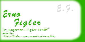 erno figler business card